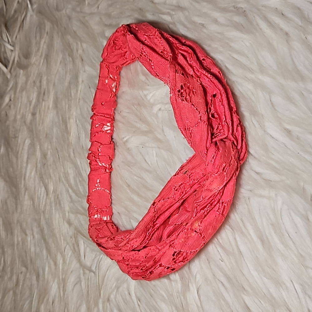 Pink Lace Twist Headband | Soft Lace Hairband | Feminine Boho Accessory